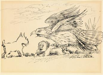 MAURICE SENDAK. Eagle with Baby and Terrier.